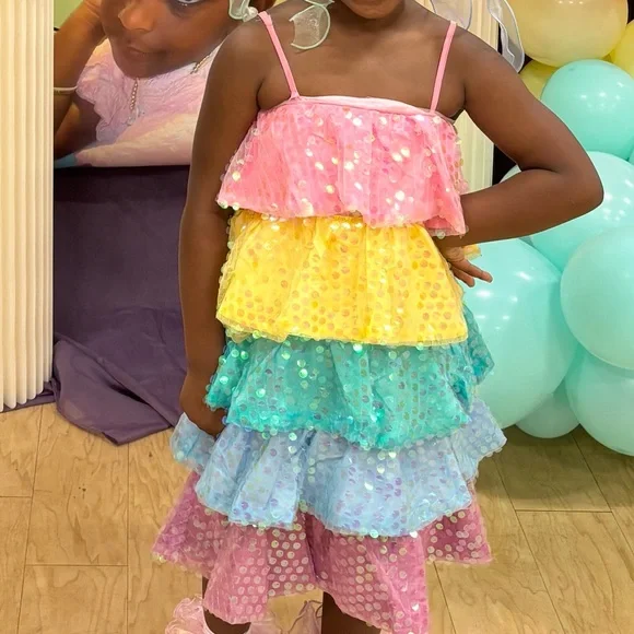 Lola + The Boys Sequin Pastel Dress - Picture 2 of 2